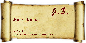 Jung Barna névjegykártya